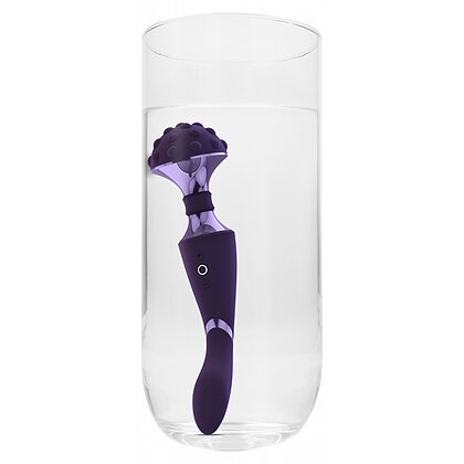Vibrator de Masaj Shiatsu cu Două Motoare 28,6 cm Mov 9