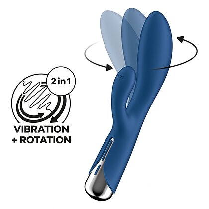 Satisfyer Spinning Rabbit 1 Albastru 3