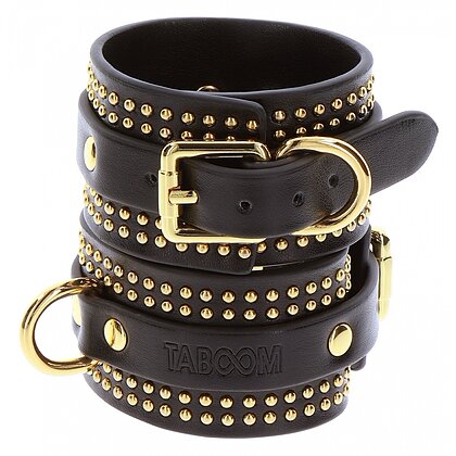 Studded Wrist Cuffs Set Negru 6