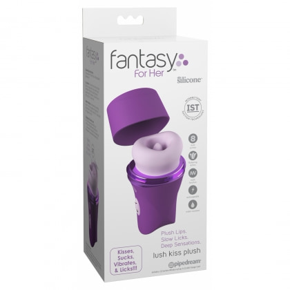 Vibrator Clitoridian Lush Kiss Plush cu Limbă Rotativă Mov 5