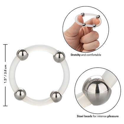 Inel pentru Penis Steel Beaded cu Bile din Oțel 3