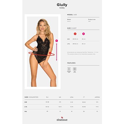 Body Obsessive Giully Negru S-M 5