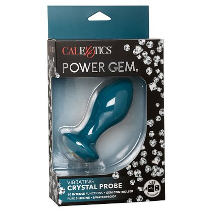 Anal Plug Vibrating Crystal Probe Albastru 4