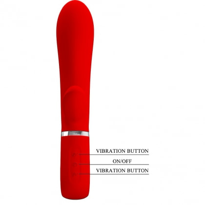 Pretty Love Thomas — Rabbit Vibrator 7 Moduri, Roșu 5