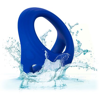 Inel Penis Dual Ring cu Suport pentru Testicule Albastru 5