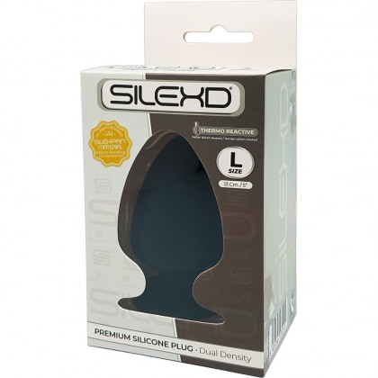SILEXD Plug Anal Premium L – silexpan Ø7.2 cm Negru 2