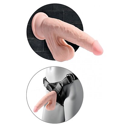 Dildo 3D Cu Testicule 21cm 2