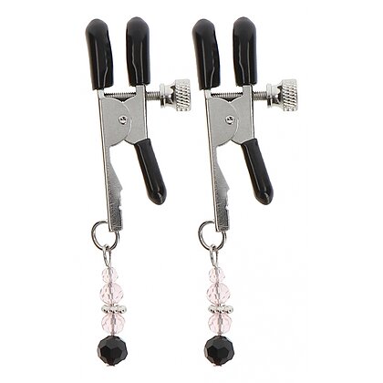 Adjustable Clamps With Beads Argintiu