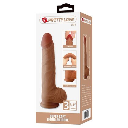 Pretty Love Lisle 20.6cm Dildo Din Silicon cu Bază Ventuză 7