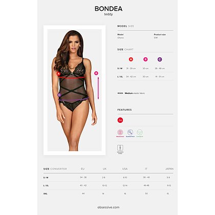 Body Obsessive Bondea Negru S-M 5