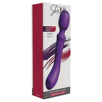She.E.O Wand Dublu 10 Moduri USB C IPX7 Reîncărcabil Mov 5