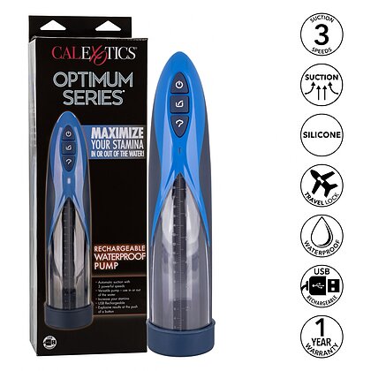 Pompă Penis Rechargeable Waterproof Albastru 4