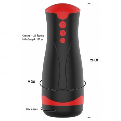 Fusion Deep Squeeze Masturbator Negru, 2 Motoare, 5 Viteze 2