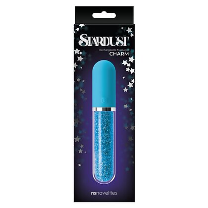 Vibrator Silicon Clasic Stardust Charm Albastru 2