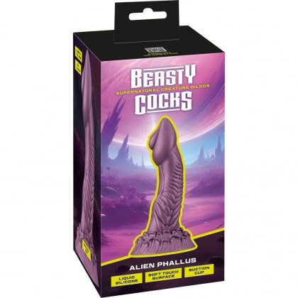 Alien Phallus – Dildo siliconic, Finisaj Metalic 21,2 cm Mov 7
