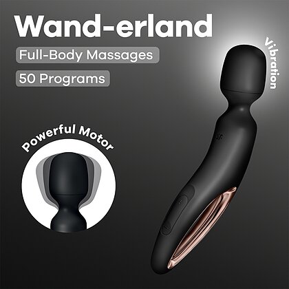 Satisfyer Wand-erland - 50 Programe, Reîncărcabil Negru 5
