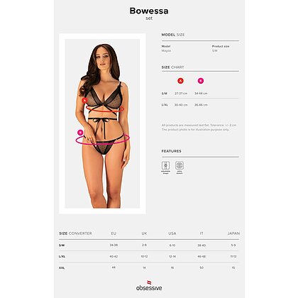 Set Obsessive Bowessa Negru S-M 5