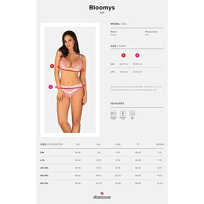 Set Obsessive Bloomys Roz S-M 6
