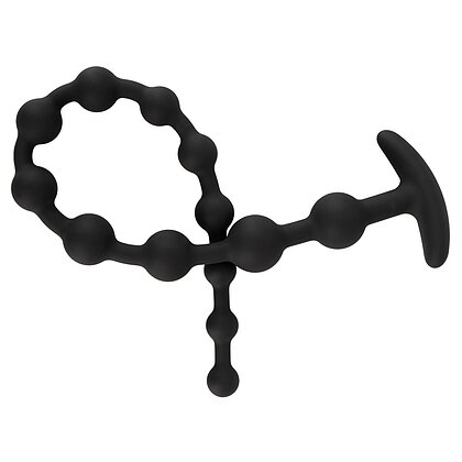 Black Velvets Anal Beads Negru 4