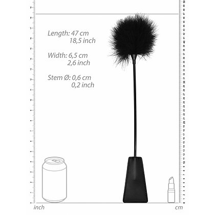 Crop With Feathers Negru 4