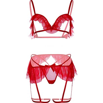 Set Leg Avenue Bralette Rosu XS-L