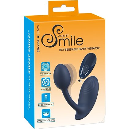 Panty Flexibil Sweet Smile — 2 Motoare, 10 Moduri Albastru 8
