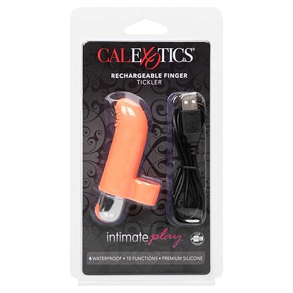 Vibrator Clitoridian Finger Tickler Portocaliu 7