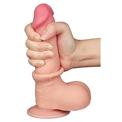 LoveToy Dildo cu Piele Mobilă Realist 19cm 5