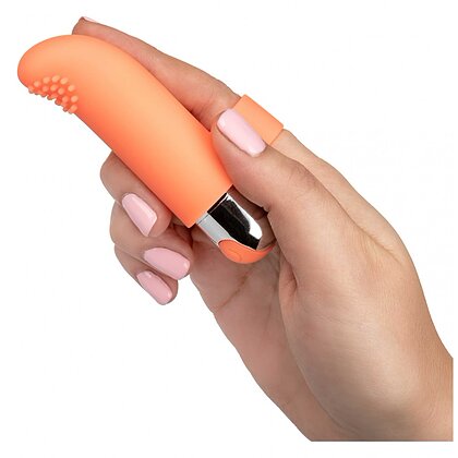 Vibrator Clitoridian Finger Tickler Portocaliu 2