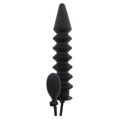 Plug Anal Gonflabil Hidden Desire — Striații Negru 28cm 2