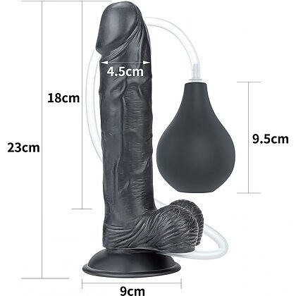 Dildo 23cm Cu Ejaculare Extremă Negru 3