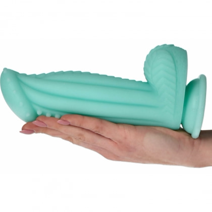 Captain Squirtino Dildo Monster Flexibil cu Ventuză Verde 5