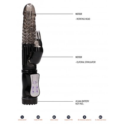 Vibrator Shots Vibrating Rabbit Negru 7