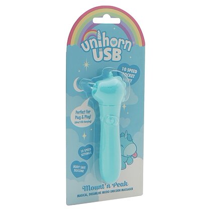 Unihorn Mini Vibrator Unicorn – 10 Moduri, Reîncărcabil Turcoaz 4