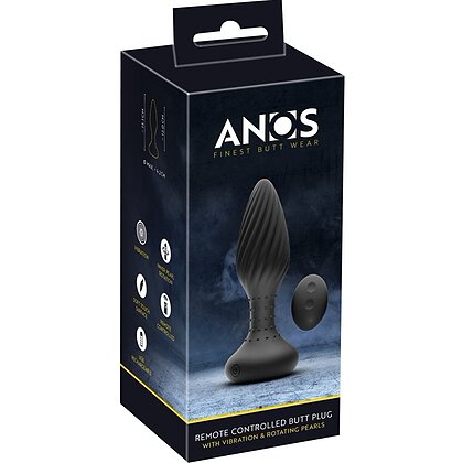 ANOS Plug Anal Rotativ 10 Moduri, Perle Rotative, USB Reîncărcabil Negru 4