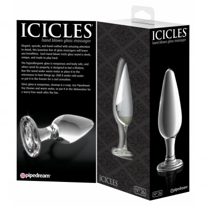 Anal Plug de Sticlă Icicles 26 Transparent 2