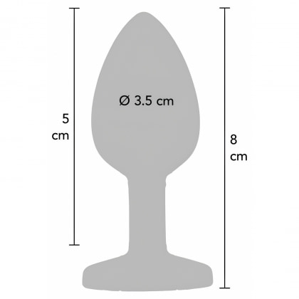 Anal Plug Diamond Jewel Medium Negru 3