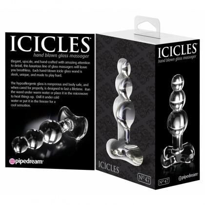 Anal Plug Din Sticlă Icicles No 47 Transparent 2