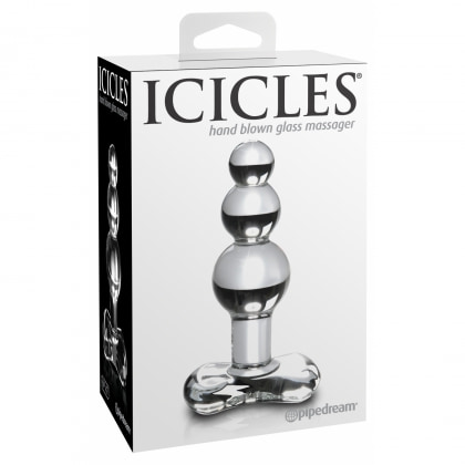 Anal Plug Din Sticlă Icicles No 47 Transparent 3