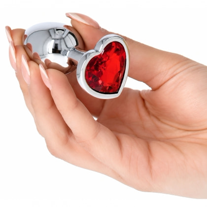 Dop Anal Heart Jewel Plug Small cu Bijuterie Inimă 4