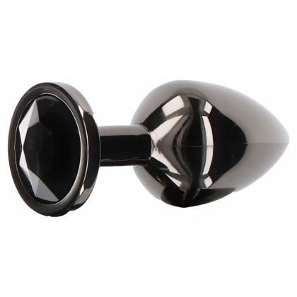 Anal Plug with Diamond Jewel Small Negru 2