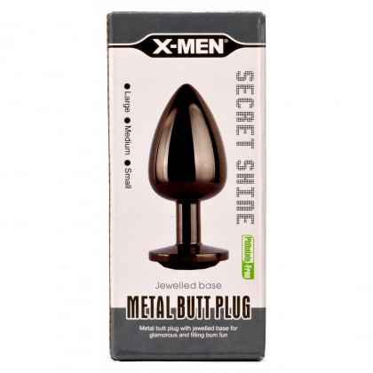Anal X-MEN Secret Shine Plug L Negru 5