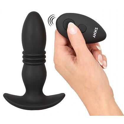 ANOS Plug Anal Vibrator Thrusting — 10 Vibraţii, 6 Împingeri Negru 3