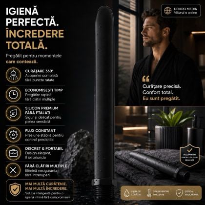 Aparat Pentru Curățare Intimă Din Silicon Negru 4