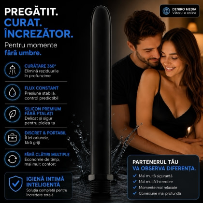 Aparat Pentru Curățare Intimă Din Silicon Negru 3