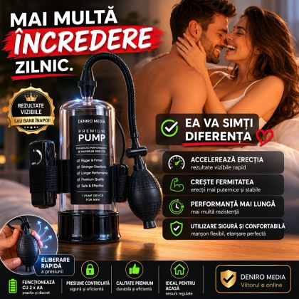 Pompă Penis Power Pump cu Vibrații pentru Mărire Negru 6