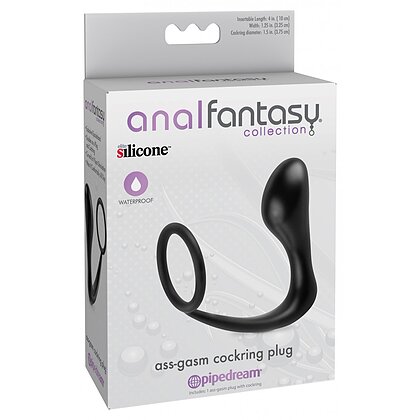 Penis Ring Plug Gasm Negru 3