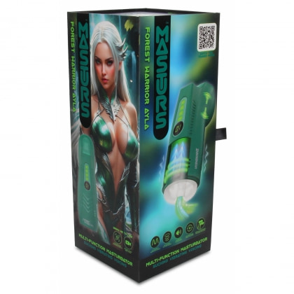 Ayla Masturbator Automat Reîncărcabil cu Sucțiune și Vibrații Verde 10