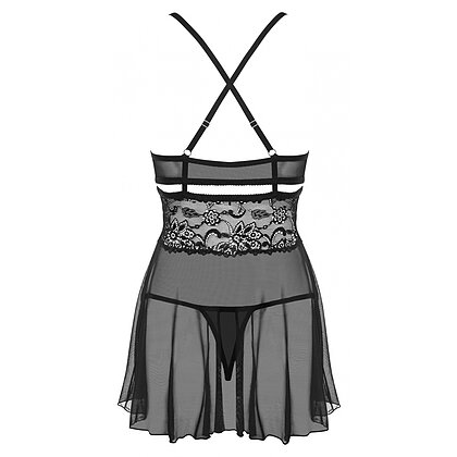 Babydoll Obsessive 838-BAB Negru 2XL 4