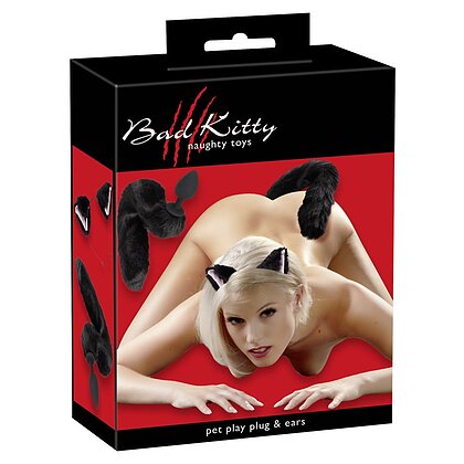 Set Bad Kitty Pet Play Plug And Ears Negru 7